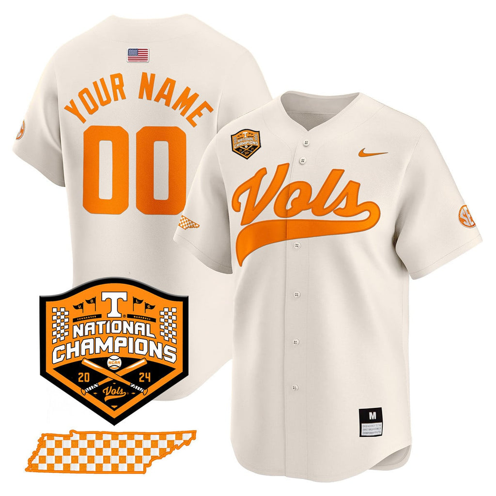 Custom Tennessee Volunteers 2024 National Champions Vapor Premier Limited Jersey - All Stitched