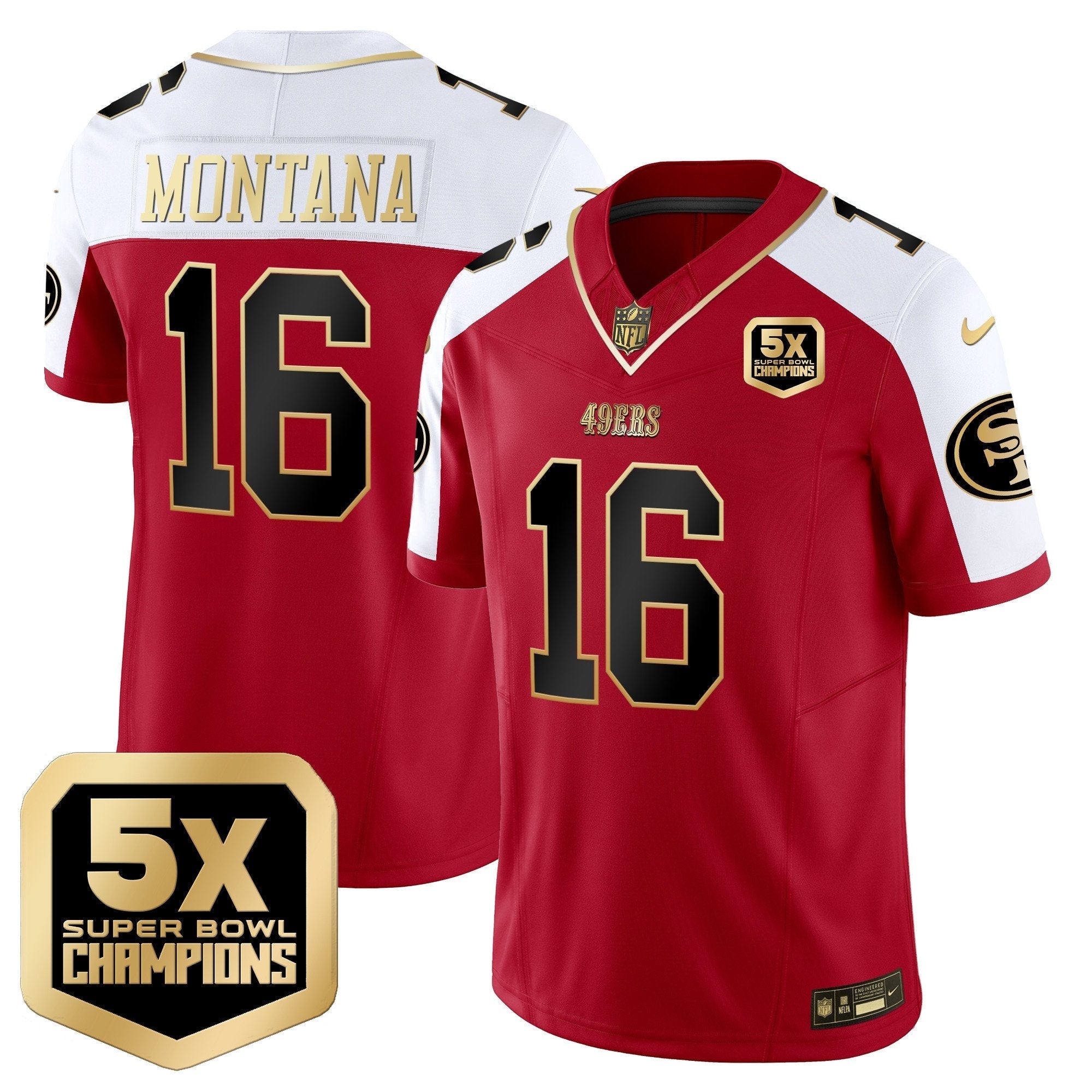 SF 5x Super Bowl Champions Vapor Limited Jersey - All Stitched