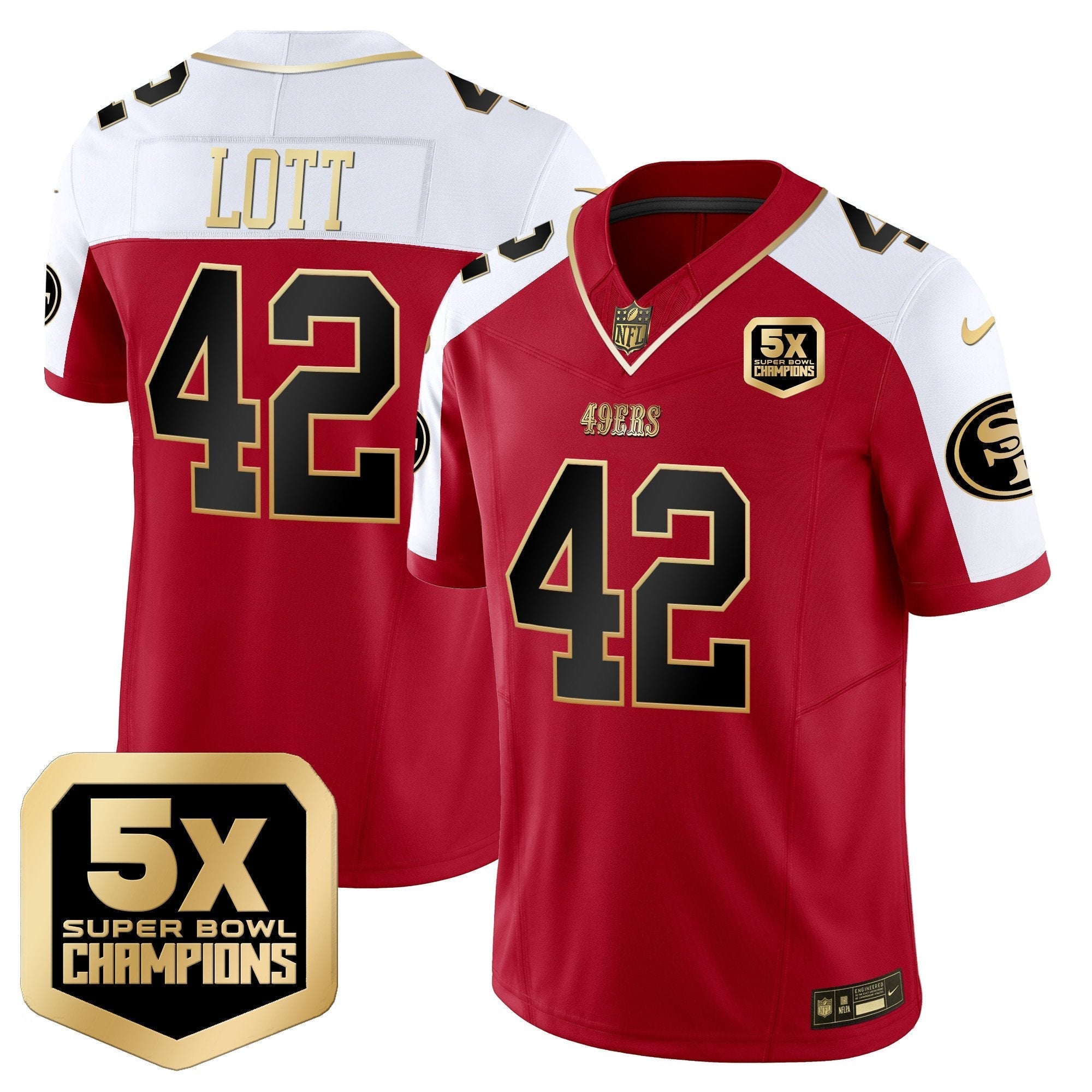 SF 5x Super Bowl Champions Vapor Limited Jersey - All Stitched