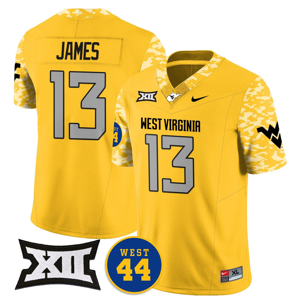 Men's West Virginia Mountaineers 2024 Vapor Limited Jersey - All Stitched - Honor Jerry West