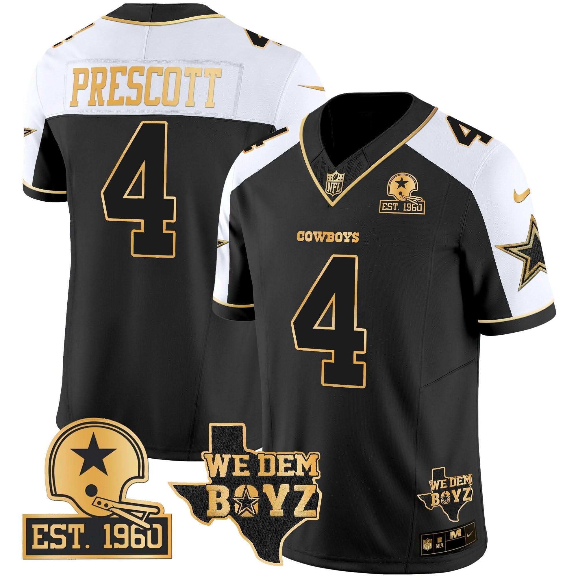 DAL Est. 1960 & We Dem Boyz Patch Gold Vapor Limited Jersey V2
