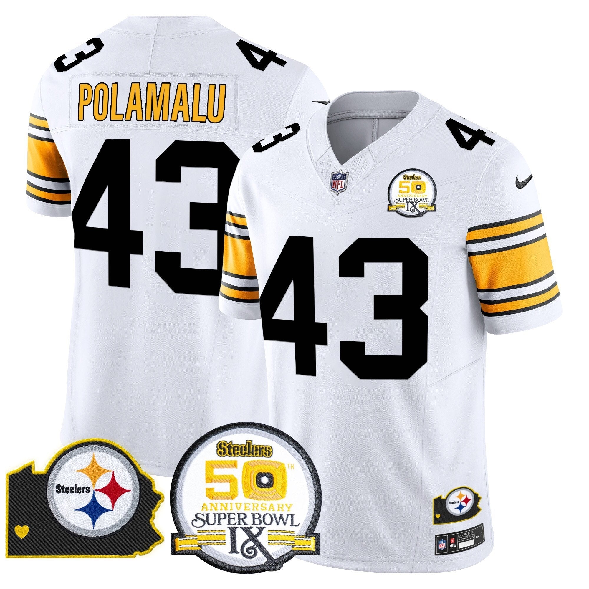 PIT 50th Anniversary Of Super Bowl IX & Map Patch Vapor Limited Jersey