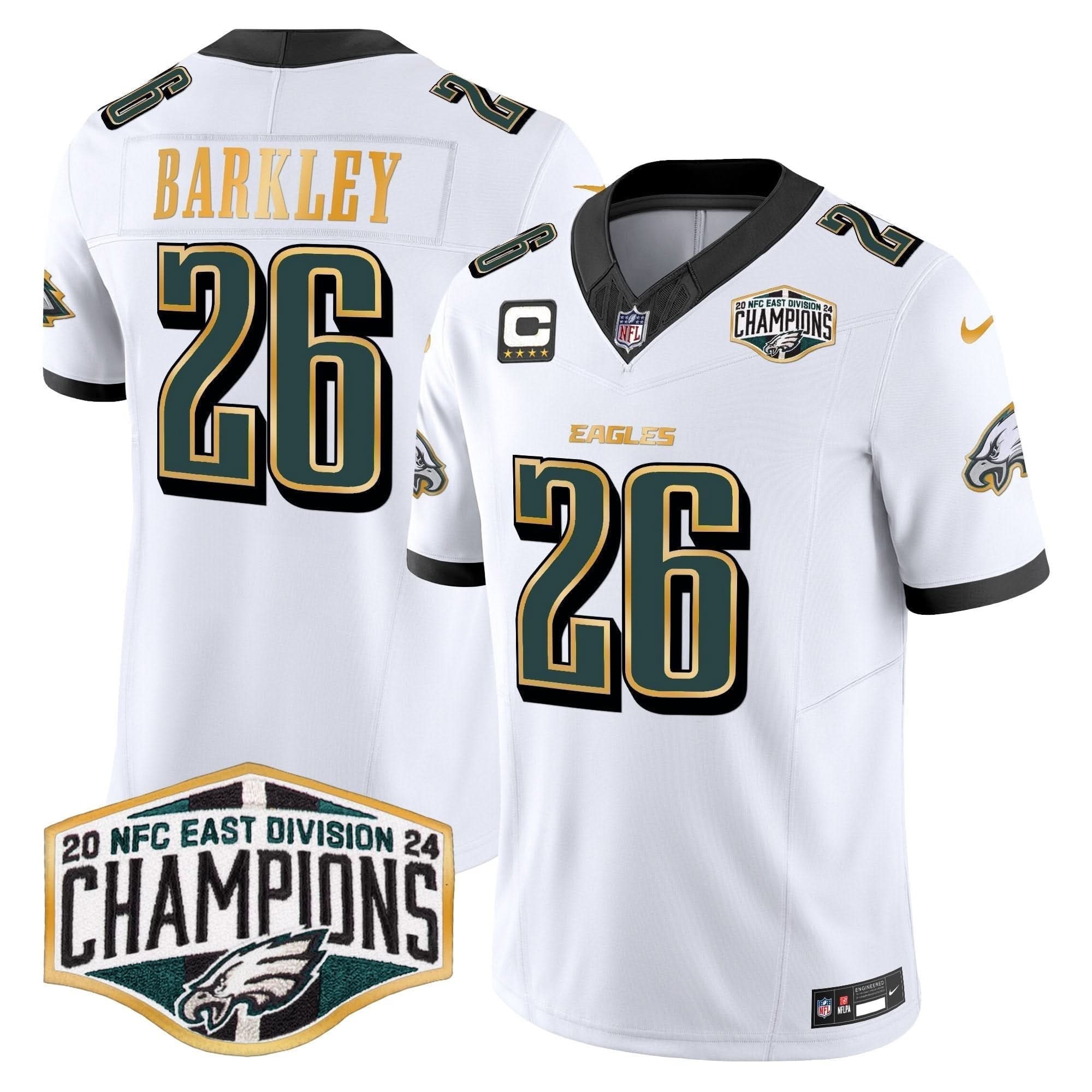 PHI 2024 NFC East Division Champions Gold Trim Vapor Limited Jersey