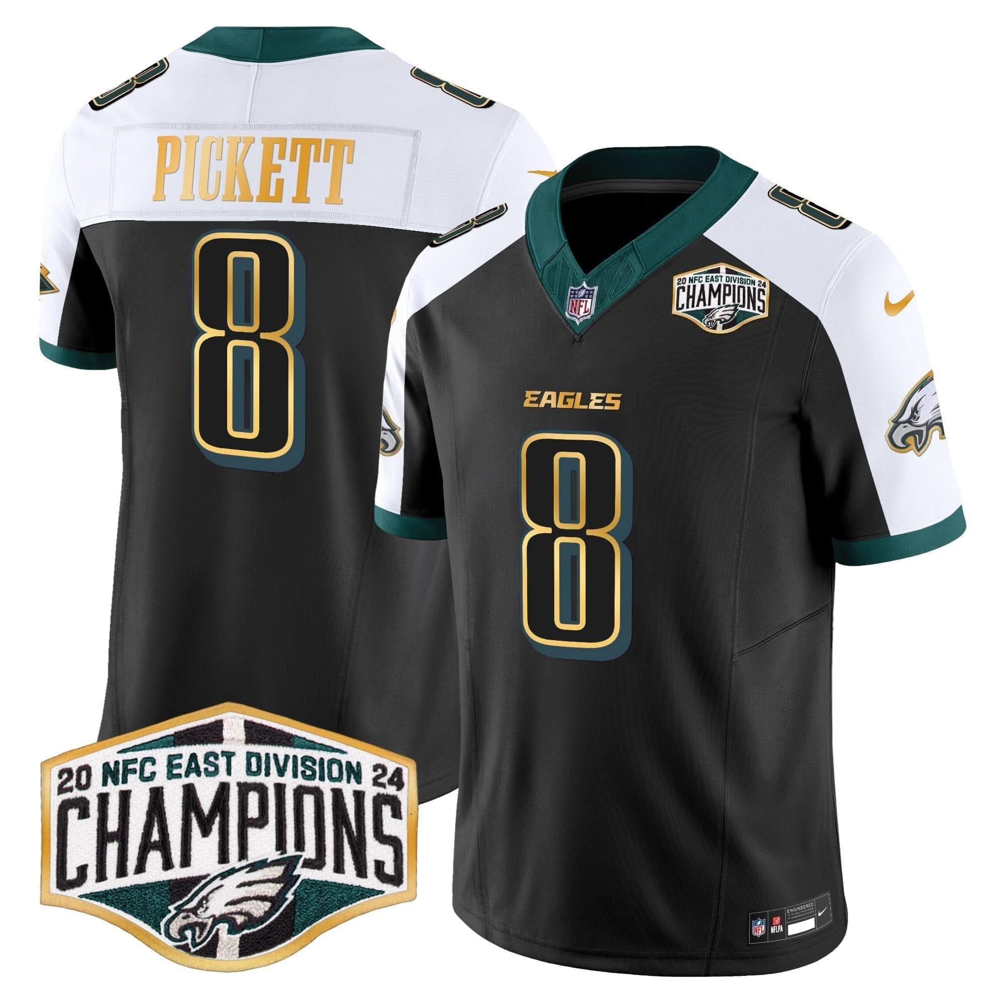 PHI 2024 NFC East Division Champions Gold Trim Vapor Limited Jersey