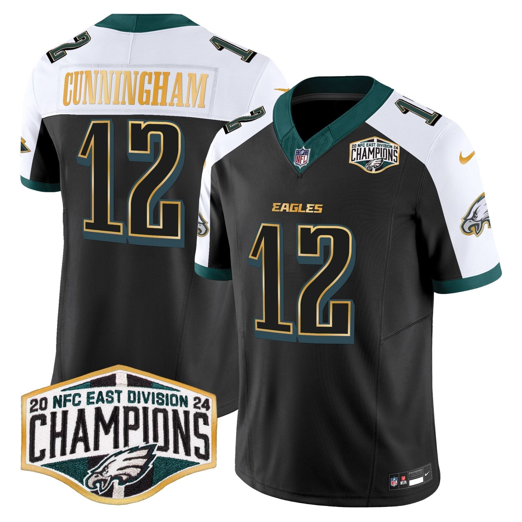 PHI 2024 NFC East Division Champions Gold Trim Vapor Limited Jersey