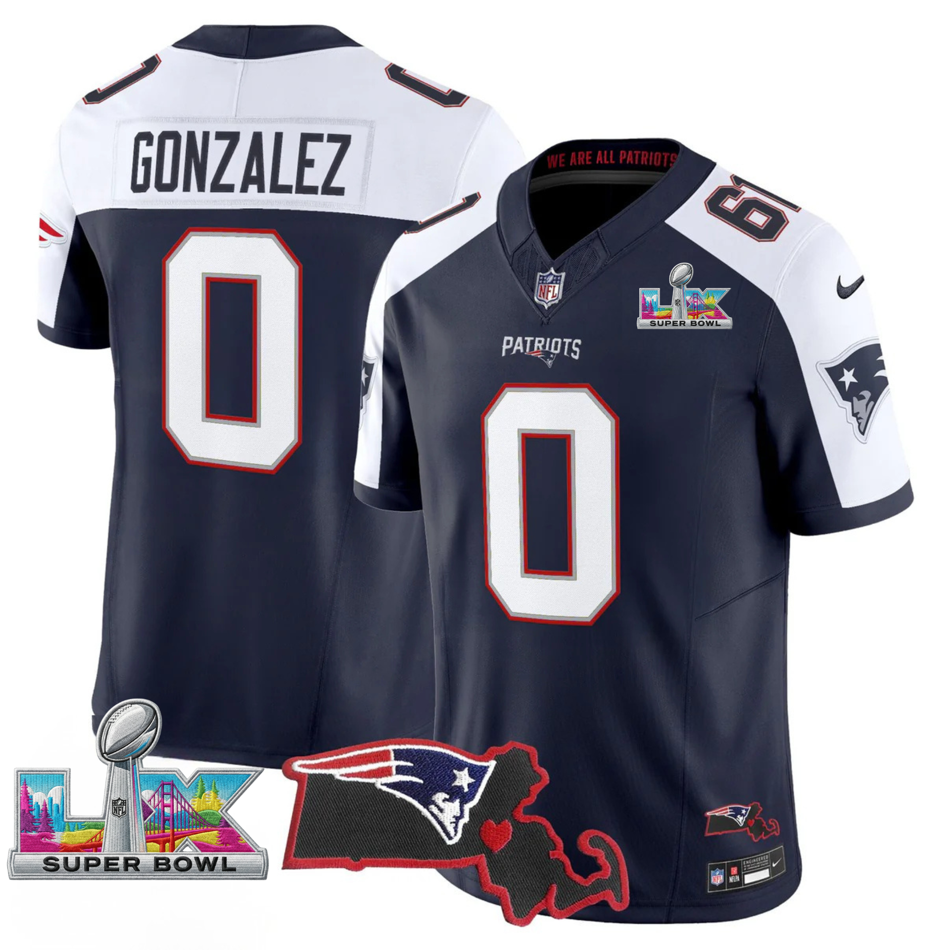 NE SB LX Game Patch Vapor Limited Jersey