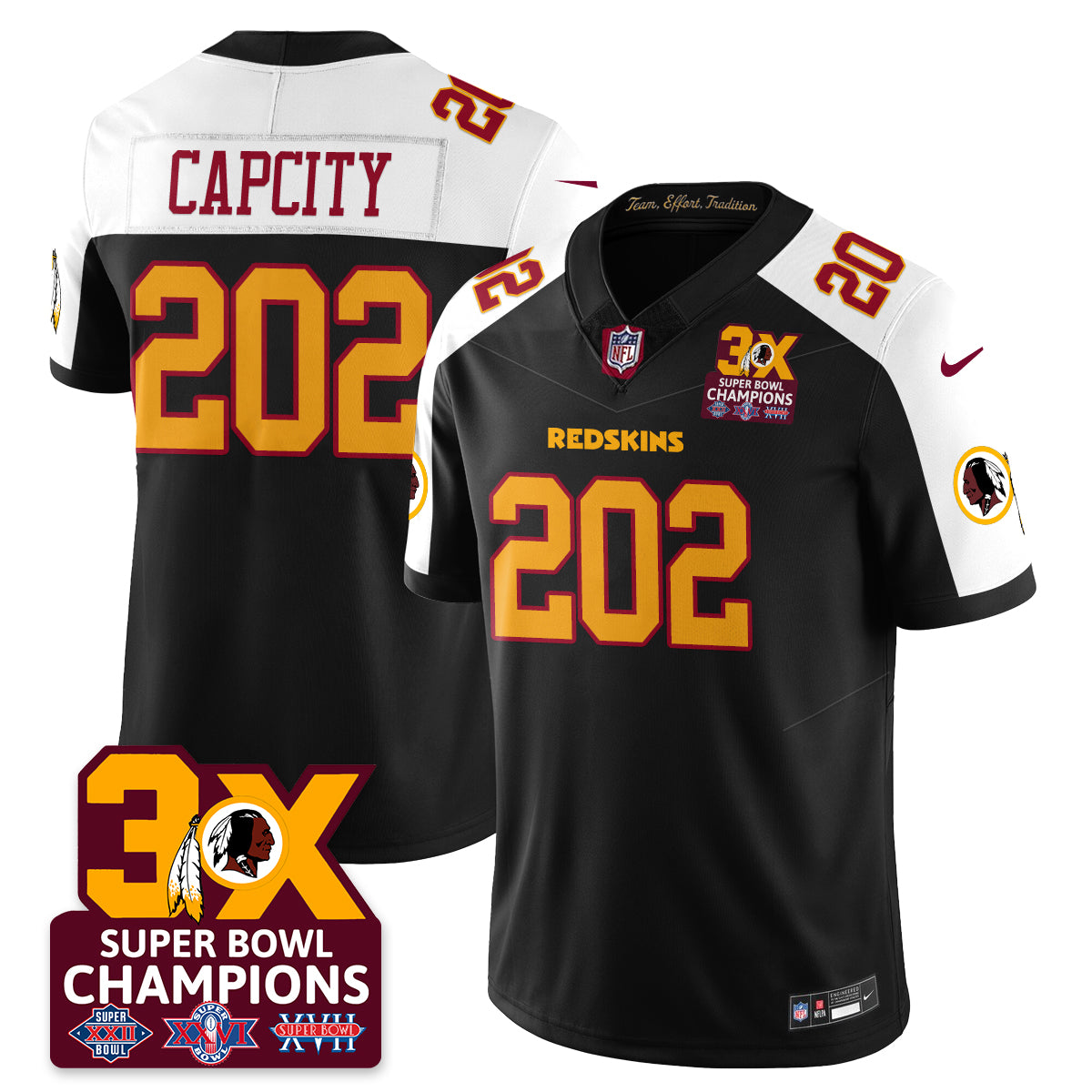 WAS 3-Time Champions Patch Vapor Limited Jersey