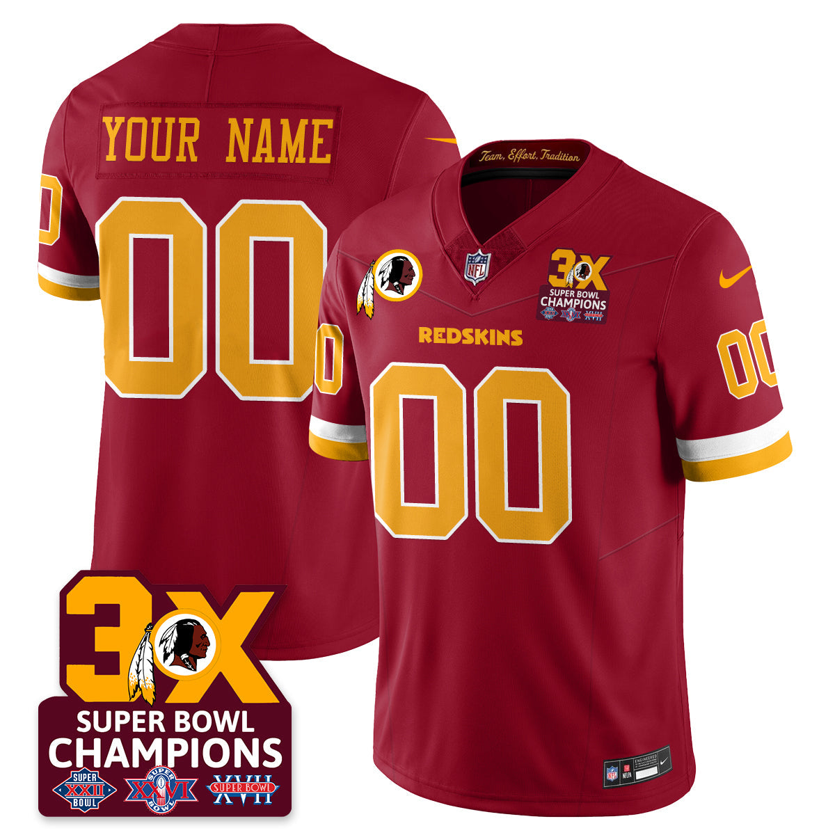 WAS 3-Time Champions Patch Vapor Limited Jersey