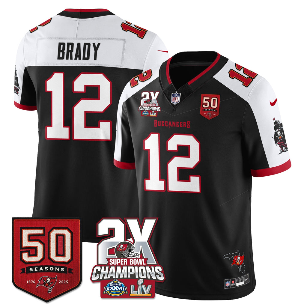 TB 2-Time Champions Patch Vapor Limited Jersey