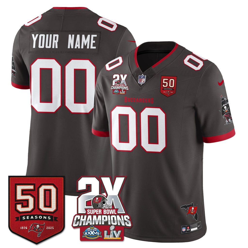 TB 2-Time Champions Patch Vapor Limited Jersey