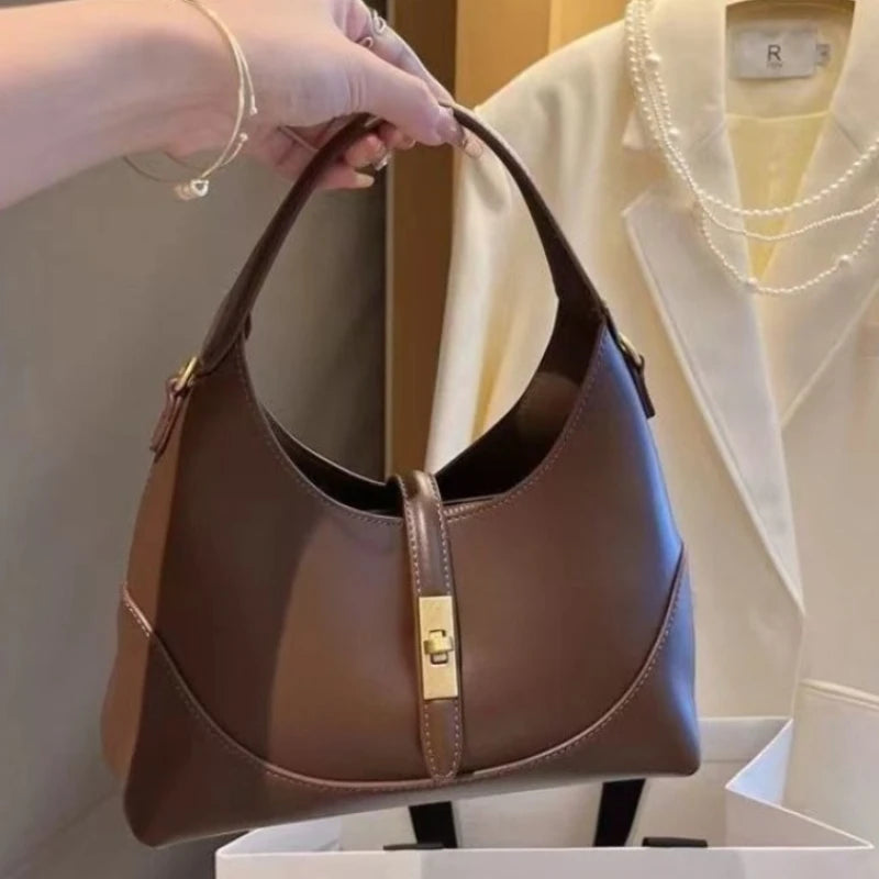 Fashionable Women's Handbag New Large Capacity Retro Crossbody Bag Multifunctional Commuting Shoulder Bag Popular Square Bag