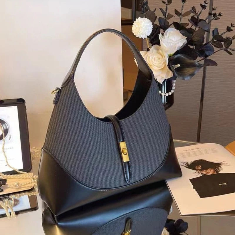 Fashionable Women's Handbag New Large Capacity Retro Crossbody Bag Multifunctional Commuting Shoulder Bag Popular Square Bag