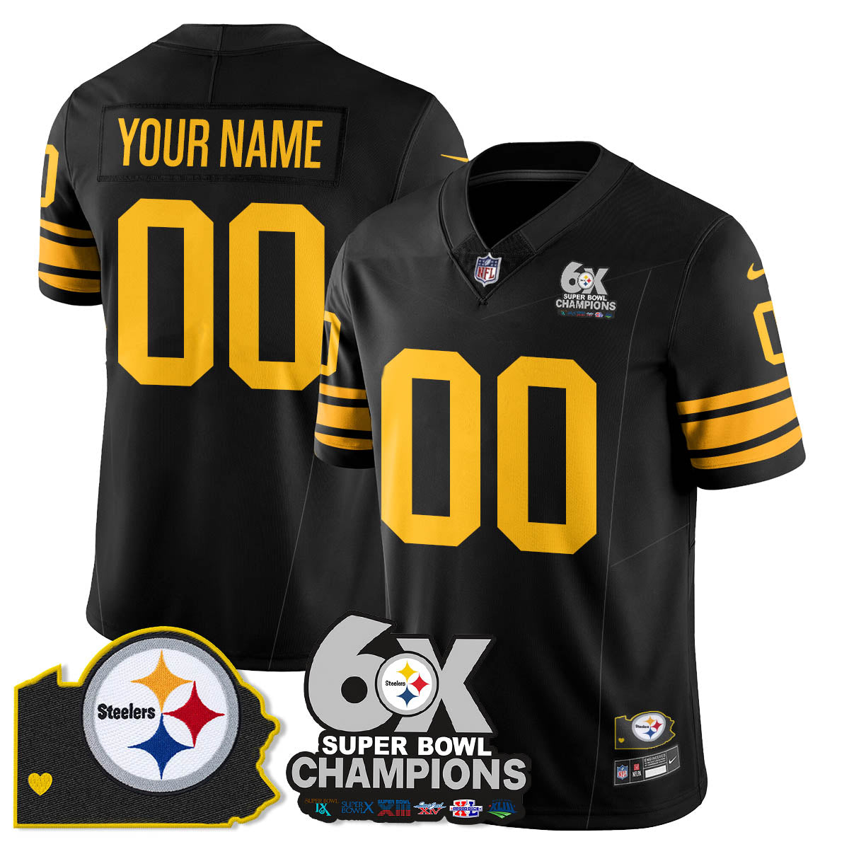 PIT 6-Time Champions Patch Vapor Limited Jersey
