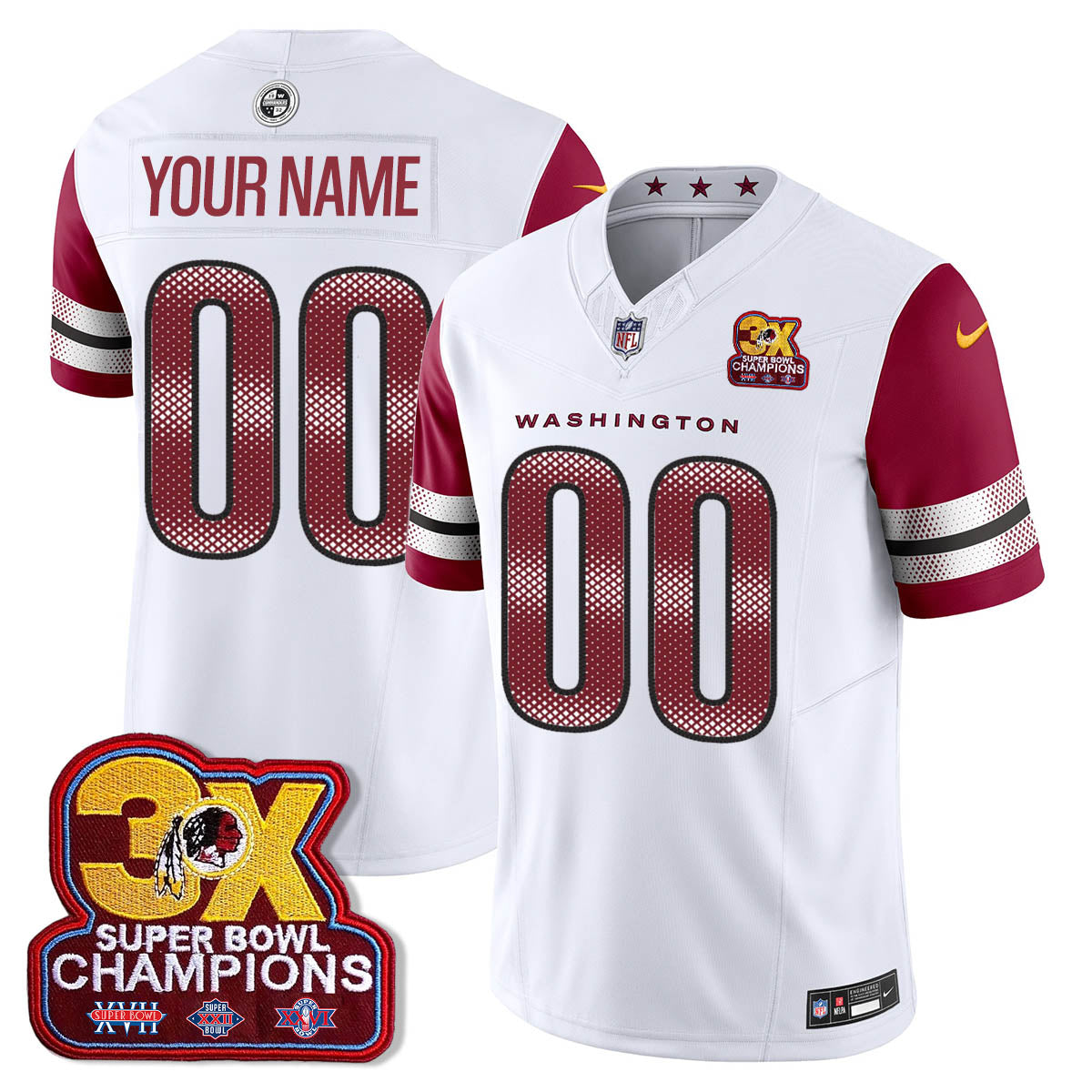WAS 3-Time Champions Patch Vapor Limited Jersey