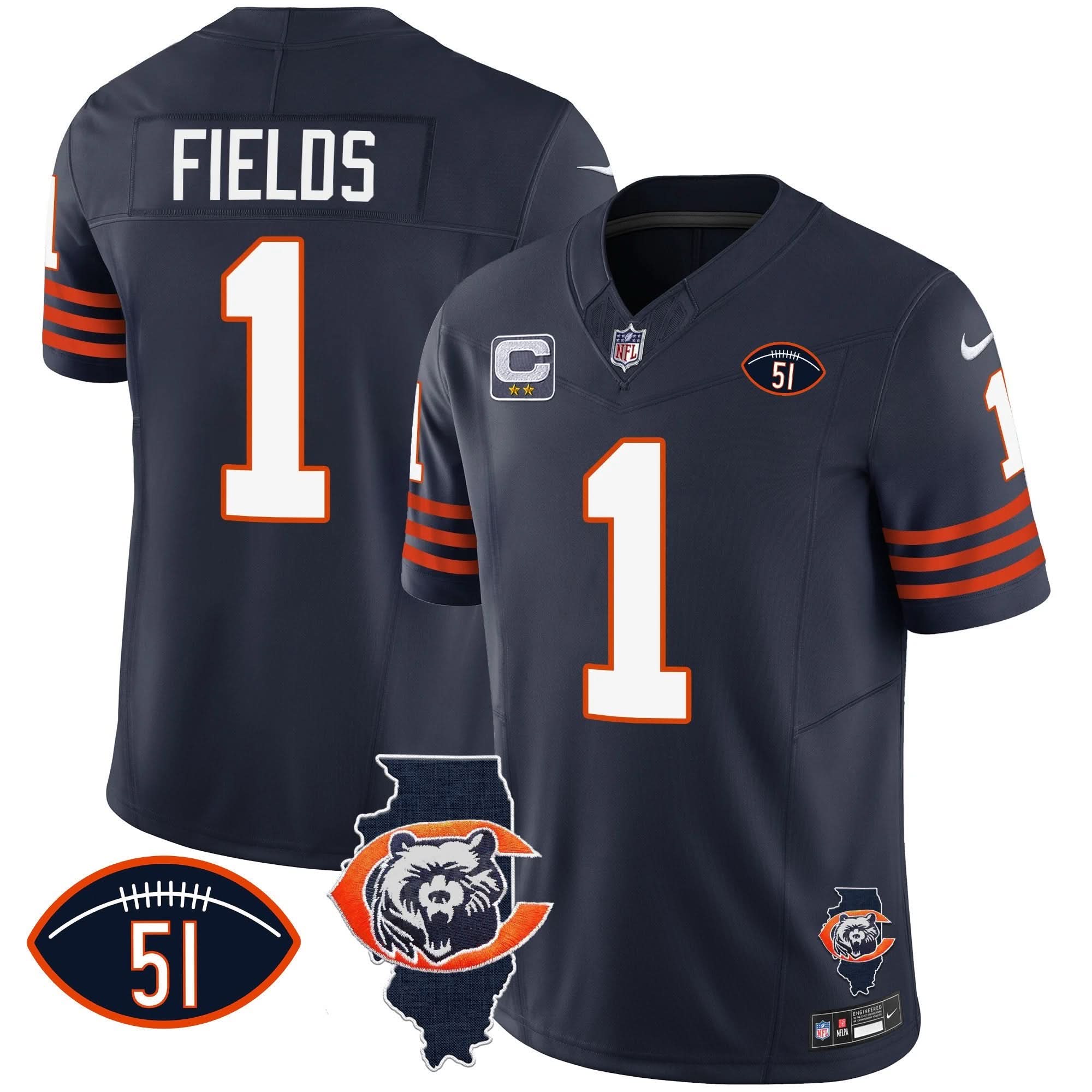 CHI Throwback Illinois Patch Vapor Jersey