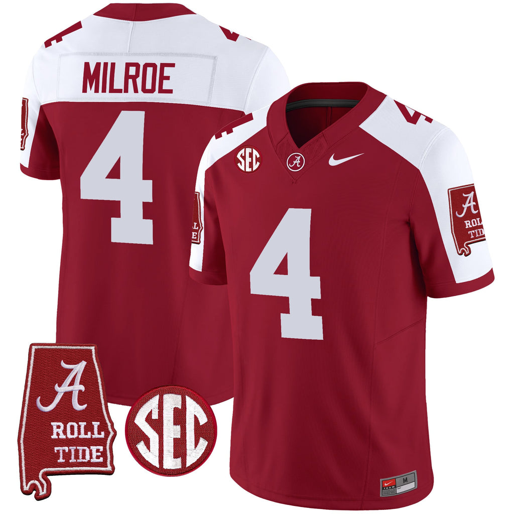 Men's Alabama Crimson Tide Vapor Limited Jersey V5 - Alabama Map - All Stitched