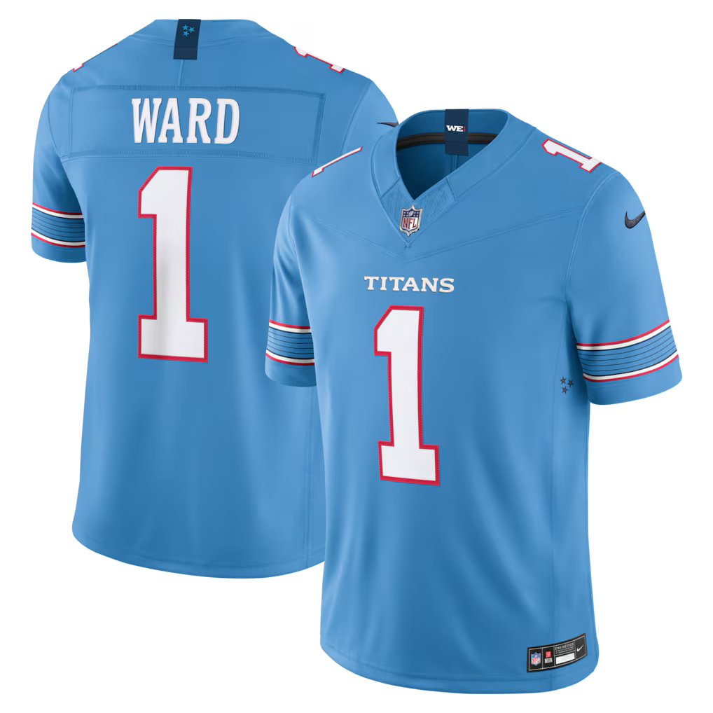 Cameron Ward Tennessee Titans Jersey - Light Blue